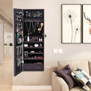 GAOMON Wooden Jewelry Storage Mirror Cabinet Wall-Mounted Organizer - White