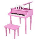 GAOMON Children 30-key Wooden Piano With Music Stand 4 feet Piano Toys Pink