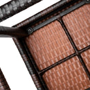 GAOMON 4pcs Rattan Stool Iron Frame Multi-functional Retro Bar Chair 38x38x61cm Brown