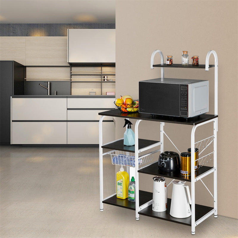 GAOMON 4-layer Microwave Oven Rack Kitchen Organizer Dark Brown