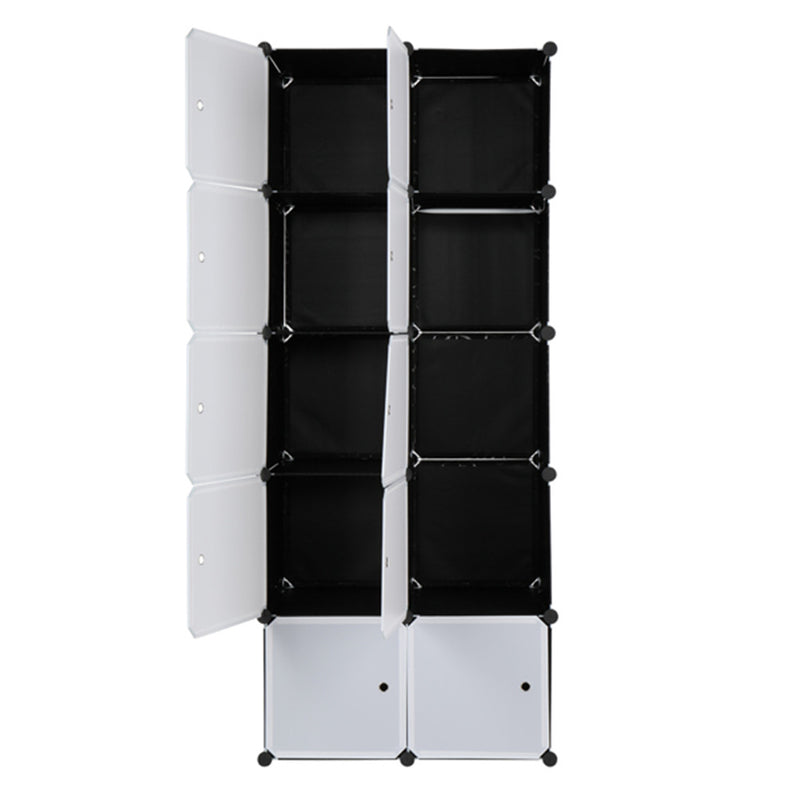 GAOMON 5 Layer 30 Grid Cube Storage with 6 Hangers Wardrobe for Living Room