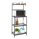 GAOMON 4-tier Kitchen Shelf with Wire Mesh Storage Rack Black