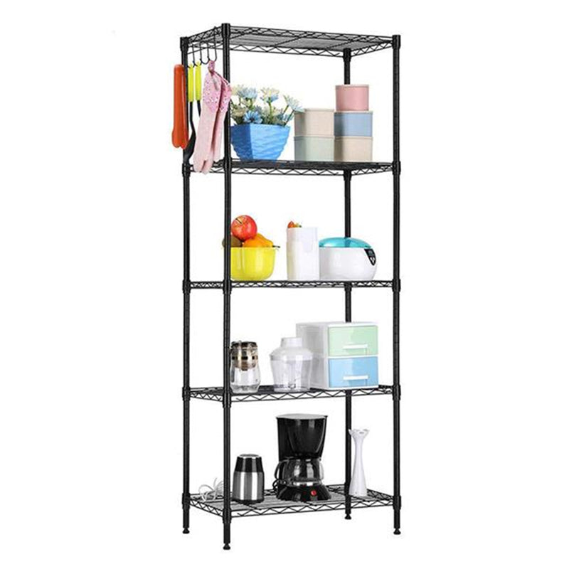 GAOMON Metal Storage Shelves Home Kitchen Microwave Oven Rack Organizer Black
