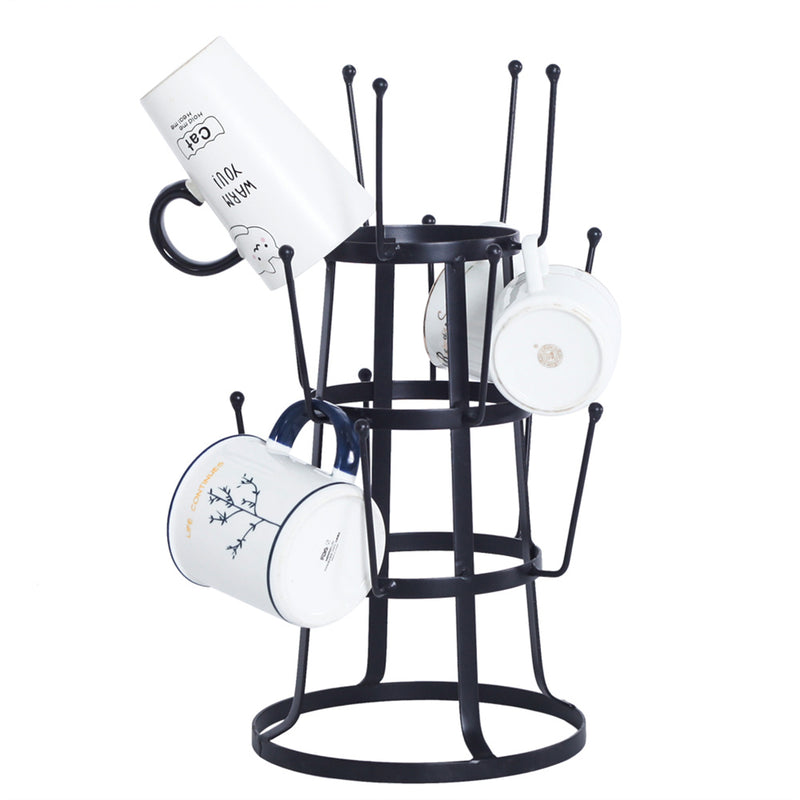 GAOMON Stylish Storage Rack Stand Kitchen Steel Holder Organizer Black