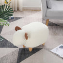 GAOMON Kids Decorative Animal Storage Stool Home Cartoon Chair White