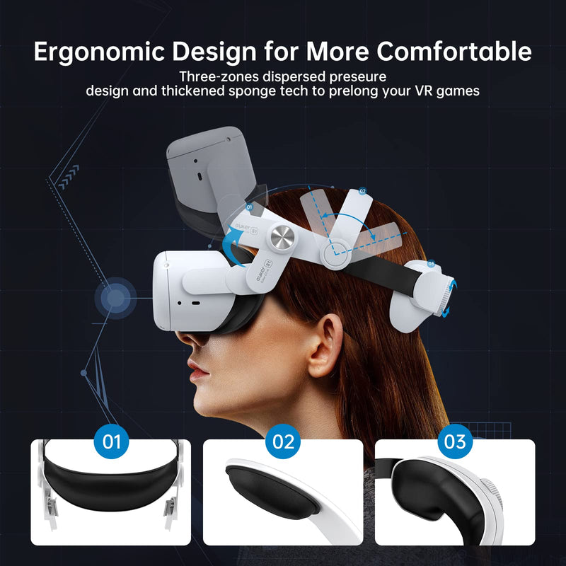 GAOMON Head Strap for Oculus Quest 2 Replacement Elite Strap for Meta Quest 2 VR Headset Headband