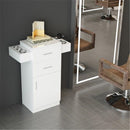 GAOMON Salon Locker Cabinet Storage Cart Hair Dryer Rack Drawer White