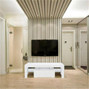 GAOMON LED Cabinet TV White Particle Board TV Stand w/Single Drawer White