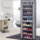 GAOMON 9 Tiers Shoe Rack Closet Shoe Storage Cabinet Organizer GREY