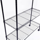 GAOMON 165*90*35 Shelving Rack Storage Rack 5-Layer Metal Rack Black