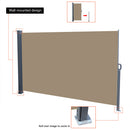 GAOMON Outdoor Side Pull Shed 300x160cm Rectangle Office Partition Coffee