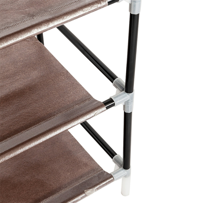 GAOMON 7 Layers 14 Grids Shoe Rack Cabinet 110*28*115cm Storage Dark Brown