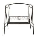 GAOMON Flat Iron Tube Double Swing Chair with Back Thin Line