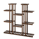 GAOMON 6-tier 11-base Multi-functional Wood Plant Stand Plant Organizing Rack