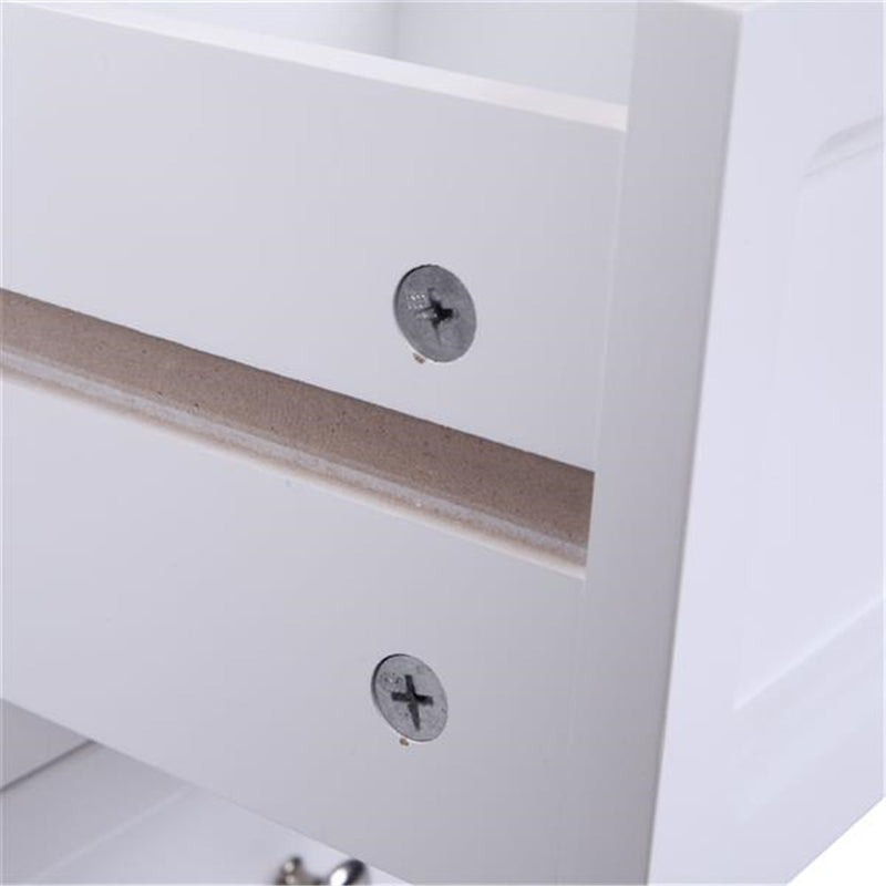 GAOMON Nightstand with 2 Drawer Side End Wood Bedside Tables White