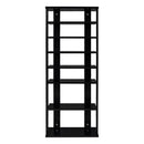 GAOMON 7-layer Wooden Shoe Rack Storage Mount Household Furniture Room Organizer Black