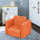 GAOMON Children Sofa 49*32*39cm Rectangular 2-in-1 Sofa and Table Orange