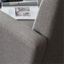 GAOMON Rocking Chair Retro Lounge Chair Relax Chair with Cushion Light Grey