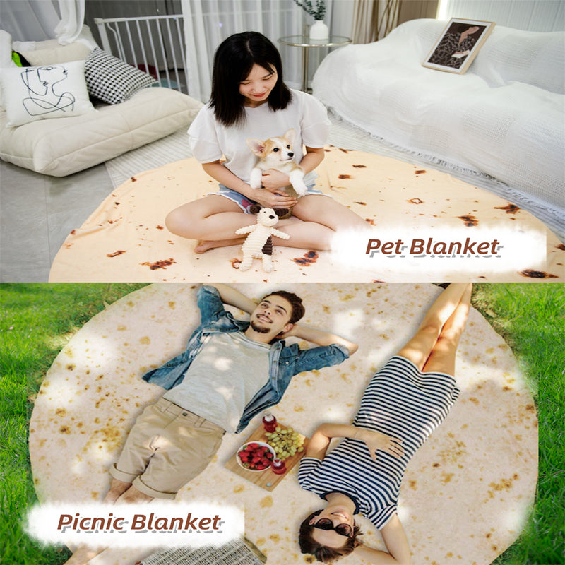 GAOMON Flannel Tortilla Blankets Soft Comfortable Fuzzy Warm Throw Blankets
