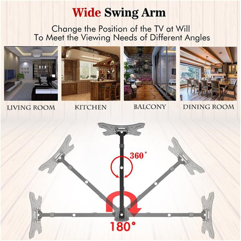 GAOMON TV Wall Mount Full Motion Bracket 26-55 Inches Black