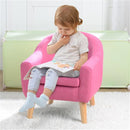 GAOMON Children Sofa with Detachable Cushion Household Living Room Rose Red