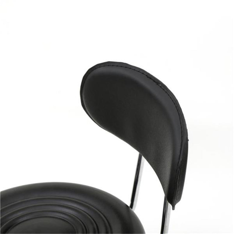 GAOMON Rolling Swivel PU Leather Salon Stool Office Chair with Back Support Black