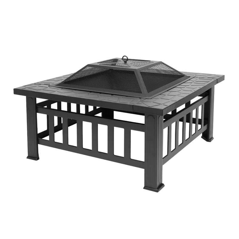 GAOMON 32inch Portable Square Fire Bowl Lightweight Fire Pit