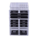 GAOMON 4Pcs/Set Makeup Organizer Plastic Cosmetic Storage Drawers Display Box Transparent