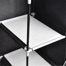GAOMON Portable Closet Wardrobe Clothes Rack 4-tier 8-rack W/3 Hanger 125*43.18*180cm Black