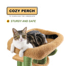 GAOMON Cactus Cat Tree with Cozy Condos Sisal Scratching Post Cat Tower