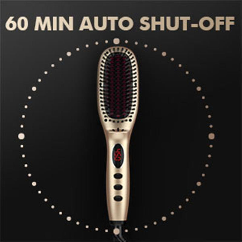 GAOMON Rapid Heating Hair Straightener Brush Ceramic Heated Electric Comb
