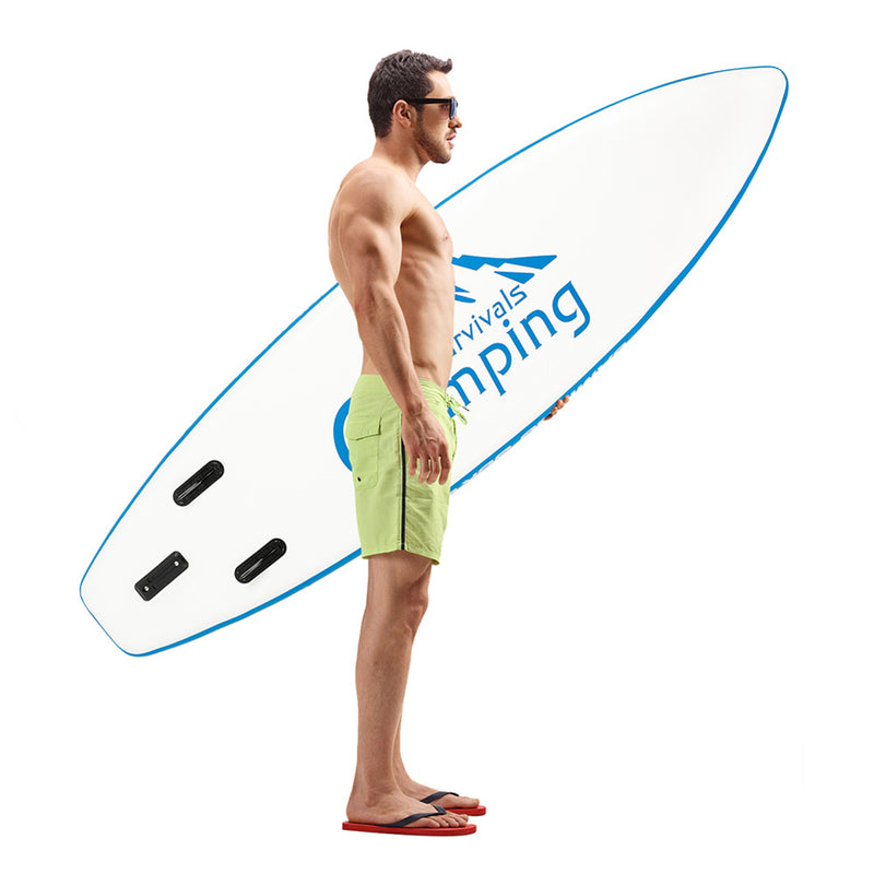 GAOMON Inflatable 11ft Paddle Board with Removable Fin Surfboard Blue