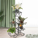 GAOMON 4-Tier Metal Shelves Flower Pot Plant Stand Display for Garden