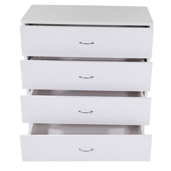 GAOMON Fiberboard Wood Cabinet Dresser with 4-drawer White