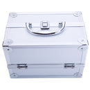 GAOMON Portable Cosmetic Case Train Case Jewelry Box Organizer Silver