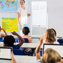 GAOMON 120x60cm Vertical Movable Double-sided Whiteboard with Stand Office Classroom White