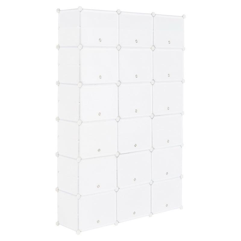GAOMON 3 Rows 12-tier Portable Shoe Rack Organizer Shoe Cabinet 122 x 32 x 180cm White