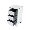 GAOMON Modern Mirrored Night Stands with 3 Drawers Bedside Table End Table