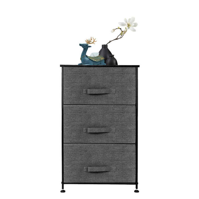 GAOMON 3-layer Home Storage Dresser Bedside Cupboard Small Standing Organizer
