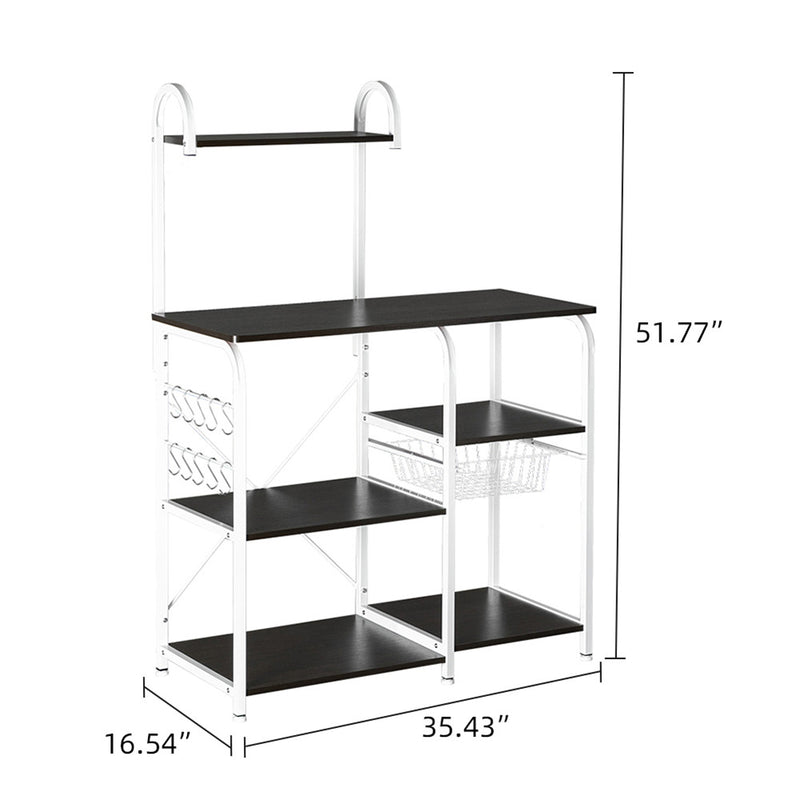 GAOMON 4-layer Microwave Oven Rack Kitchen Organizer Dark Brown