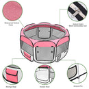 GAOMON Pet Playpen 36 Inch Portable Foldable Fence Pink