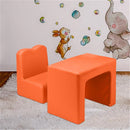 GAOMON Children Sofa 49*32*39cm Rectangular 2-in-1 Sofa and Table Orange