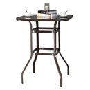 GAOMON Bar Table Patio Table Bistro High Top Patio Table Outdoor Brown