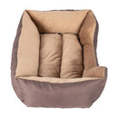 GAOMON 28" Pet Mat Kennel For Pet Cat Dog Non-slip Bottom Brown