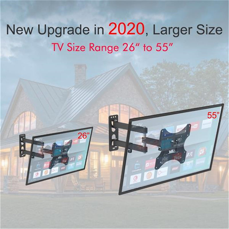 GAOMON TV Wall Mount Full Motion Bracket 26-55 Inches Black