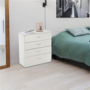 GAOMON Fiberboard Wood Cabinet Dresser with 4-drawer White