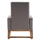 GAOMON Rocking Chair Retro Lounge Chair Relax Chair with Cushion Light Grey