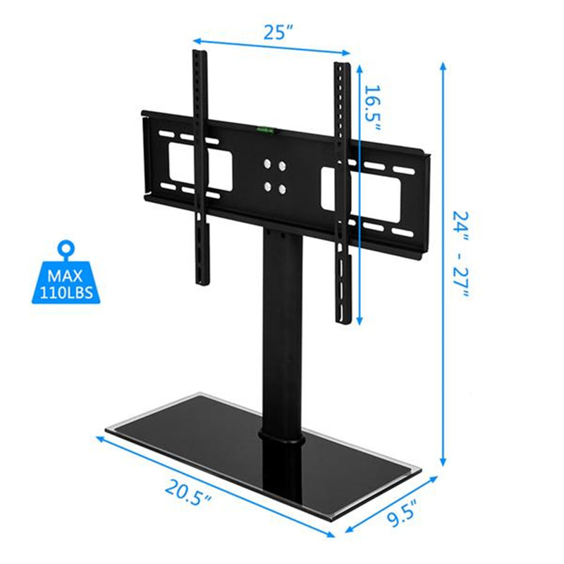 GAOMON TV Stand 32-55 Inches Desktop Single-column 3 Levels Black