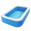 GAOMON 120x72x22inch Inflatable Swimming Pool Wall Cuboid Stored for Backyard Garden Blue