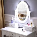 GAOMON 5-drawer Dressing Table with Single Mirror White